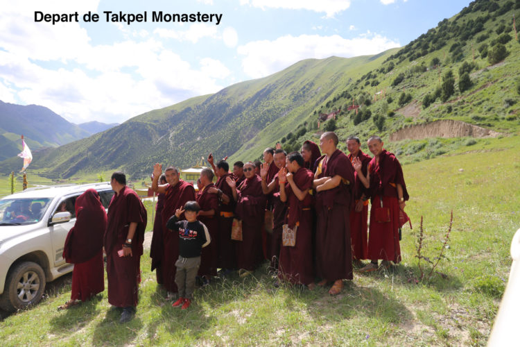 Depart de Takpel Monastery